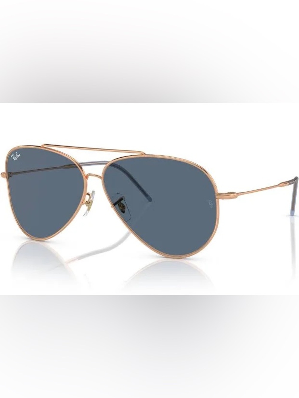 NWT Ray-Ban Reverse Aviator Sunglasses - Black Lenses with Gold Frame